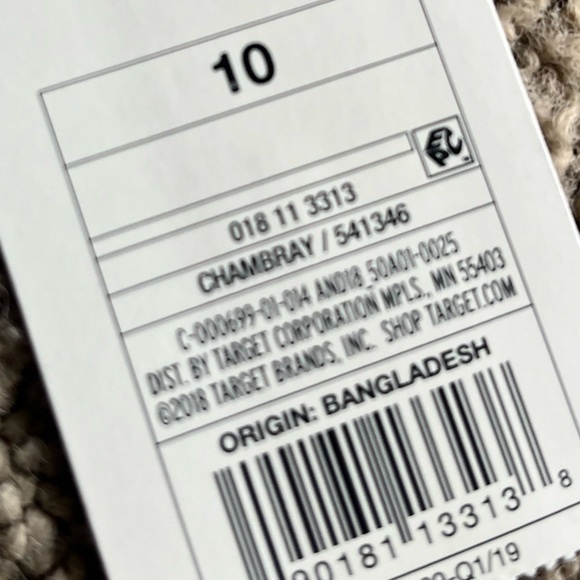 a new day Chambray 3” chino shorts NWT size 10 - Picture 3 of 12